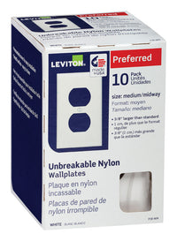 Leviton White 1 gang Thermoplastic Nylon Duplex Wall Plate 1 pk - Deal of The Week