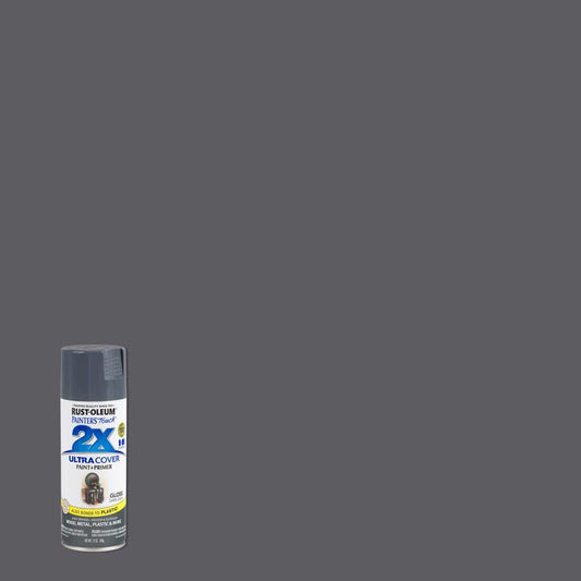 Rust-Oleum Painter's Touch Ultra Cover Gloss Dark Gray Spray Paint 12 oz. (Pack of 6)