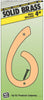 Hy-Ko 4 in. Brass Gold 6 Number Nail-On (Pack of 10)