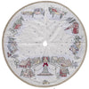 Dyno White/Warm Gray Tree Village Tree Skirt (Pack of 4)