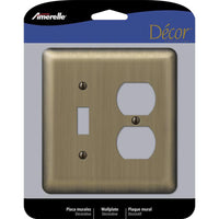 Wallplt T/D Brsh Brass