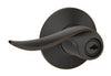 Schlage Sacramento Aged Bronze Keyed Entry Lever 1-3/4 in.