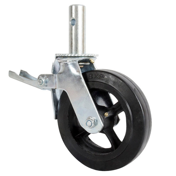 Rueda giratoria para andamio de caucho/acero negra Metal Tech 1 paquete (paquete de 4)