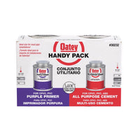 Oatey Handy Pack Milky Clear Primer and Cement For PVC 2 pk (Pack of 12)