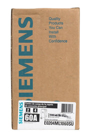 Siemens Aluminum 4-Circuit Indoor Main Lug Load Center 60A 120/240V, 11 H x 3-1/4 D in.