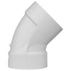 Charlotte Pipe Schedule 40 4 in. Hub X 4 in. D Hub PVC 45 Degree Elbow 1 pk