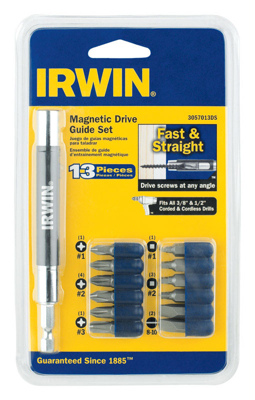 Irwin Drive Guide Bit Set Carbon Steel 13 pk