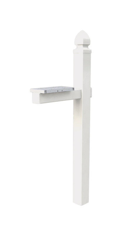 Gibraltar Whitley White PVC Traditional Mailbox Post 57 H x 6 W x 22-3/4 D in.