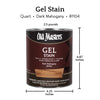 Old Masters Semi-Transparent Dark Mahogany Oil-Based Alkyd Gel Stain 1 qt
