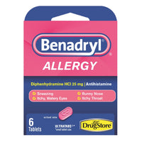 Benadryl Allergy Allergy Sinus Relief 6 ct (Pack of 6)