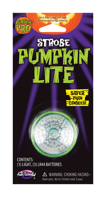Fun World Pumpkin PRO Strobe Lite Lighted Pumpkin Accessory 5 in. H x 1.5 in. W 1 pk