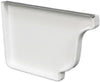 Amerimax 3.5 in. H X 5 in. W X 0.5 in. L White Aluminum K Left End Cap