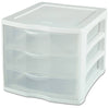 Sterilite Plastic White Stackable Drawer Organizer 9.625 H x 11 W x 13.5 D in. (Pack of 4)