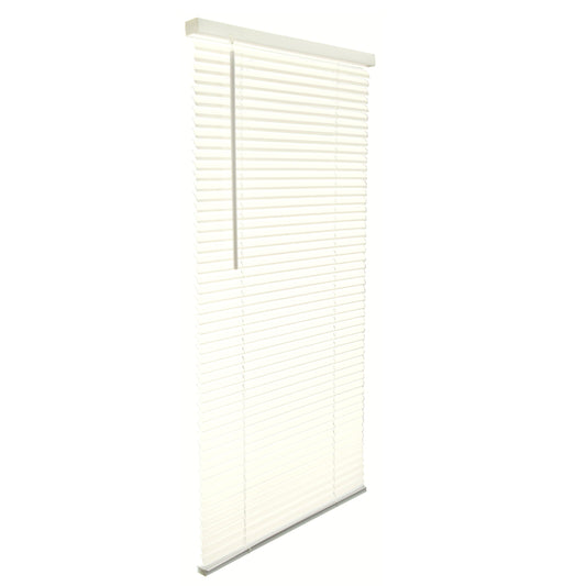 Living Accents Vinyl 1 in. Blinds 60 in. W X 64 in. H Alabaster Cordless