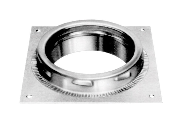Placa de anclaje Selkirk de acero inoxidable de 6 pulg. de diámetro y calibre 28 - Caja abierta