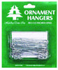 Holiday Trims Ornament Hooks Ornament Hangers Silver Metal 0.5 inch 50 pk (Pack of 72)