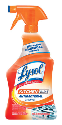 Lysol Kitchen Pro Pleasant Scent Antibacterial Cleaner Liquid 22 oz. (Pack of 9)