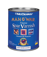 Mccloskey 80-6537 Qt 1 Quart Semi-Gloss Man O' War® Marine Spar Varnish Low Voc (Case Of 4)