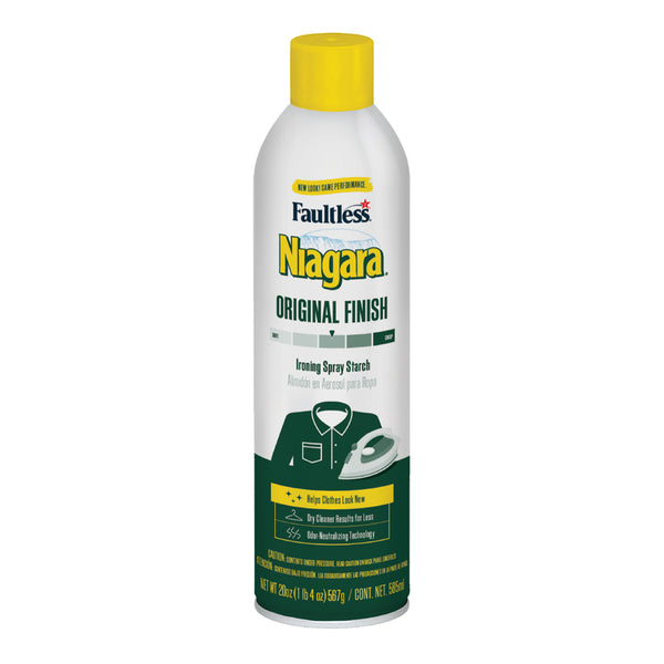 Niagara Faultless Original Scent Spray Starch Aerosol 20 oz. (Pack of 12)