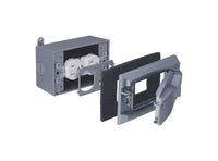 Red Dot 19 cu in Rectangle Die-Cast Aluminum Duplex Outlet Kit Silver
