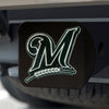 MLB - Milwaukee Brewers Black Metal Hitch Cover