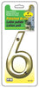 Hillman Distinctions 4 in. Gold Brass Screw-On Number 6 1 pc (Pack of 3)