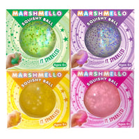 Zorbitz Sparkle Squishy Ball Assorted 4 pc
