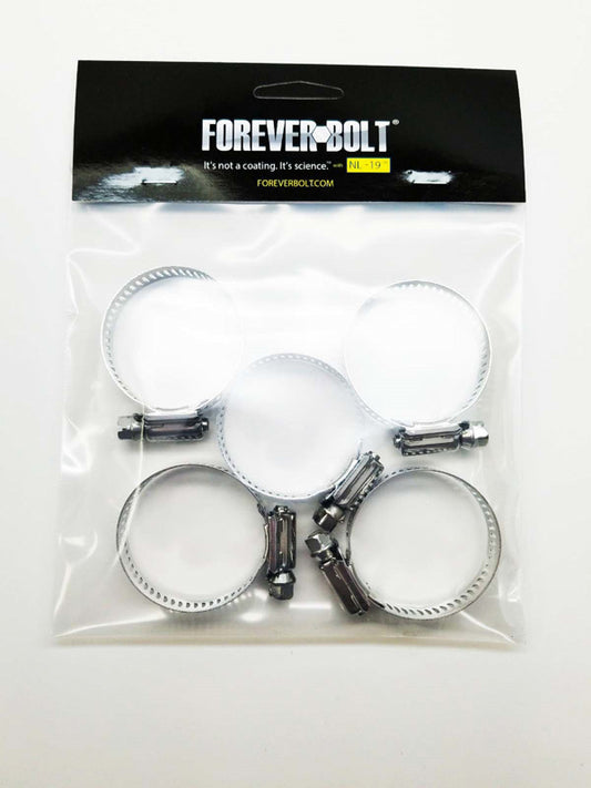 FOREVERBOLT 13/16 in to 1-3/4 in. SAE 20 Silver Hose Clamp Stainless Steel Band