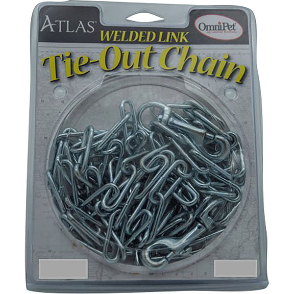 Heavy Duty Tie-Out Chain Weld Link 3.8mm x 10 ft for Large Dogs with Malleable Iron Swivel Snaps