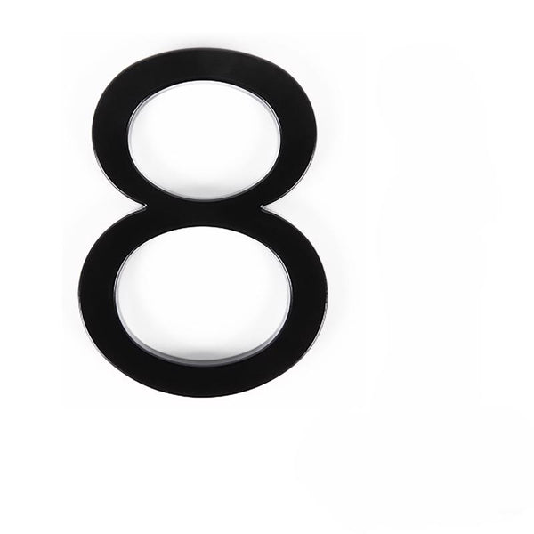 Adoorn 6 in. Black Aluminum Screw-On House Number 8 1 pc (Pack of 4)