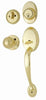 Ultra Security Plus Polished Brass Entry Handleset KW1 1-3/4 in.