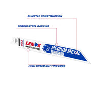 Lenox 8 in. Bi-Metal Reciprocating Saw Blade 18 TPI 1 pk (Pack of 50)