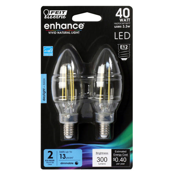 LED B10 E12 DL 40W 2PK