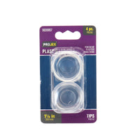 Projex Thermoplastic Ethylene Leg Tip Clear Round 1-1/8 in. W 4 pk (Pack of 6)