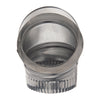 Deflect-O 3 in. L X 3 in. D Silver Aluminum Vent Elbow