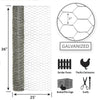 Garden Craft 36 in. H X 25 ft. L Galvanized Steel Poultry Netting 1 in.