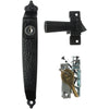 Screen & Storm Door Lock, Out Swinging, Push-Button, Colonial Black