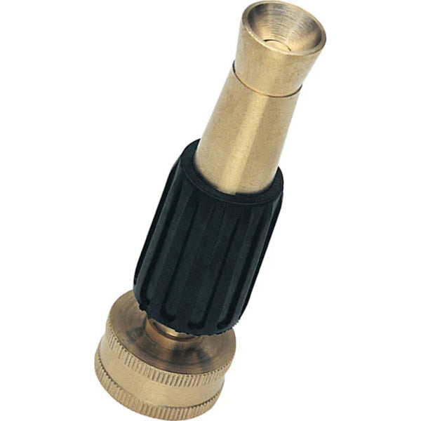 Melnor Heavy-Duty Metal Twist Hose Nozzle Adjustable Spray from Mist to Jet Brass 4 in