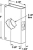 Prime-Line  9 in. H x 3.875 in. L Brass-Plated  Brass  Recessed Door Reinforcer