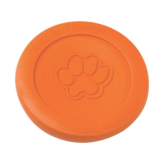 West Paw Zogoflex Orange Zisc Disc Synthetic Rubber Frisbee Small