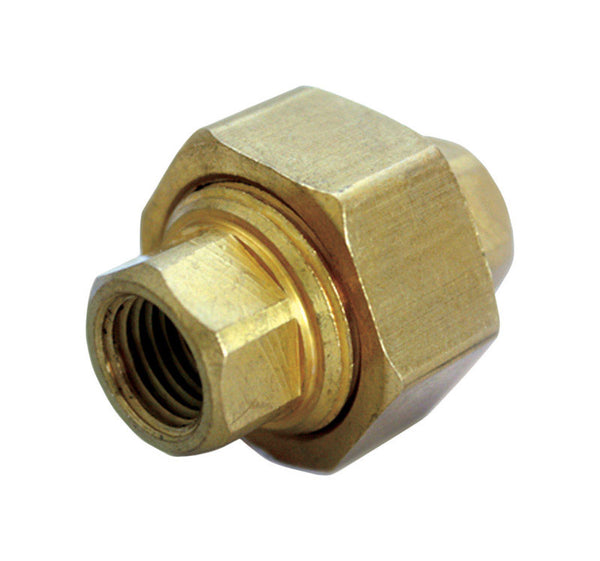 Unión de latón con rosca hembra de 1/4 pulg. y rosca hembra de 1/4 pulg. de diámetro de JMF Company
