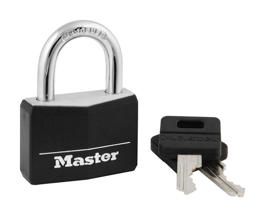 Master Lock 1-5/16 in. H X 1/2 in. W X 1-9/16 in. L Vinyl Covered Double Locking Padlock