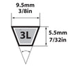 Mitsuboshi FHP 3L270 General Utility V-Belt 0.38 in. W X 27 in. L For Fractional Horsepower Motors