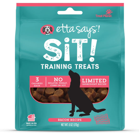 Etta Says! Sit! Bacon Grain Free Training Treats For Dogs 6 oz