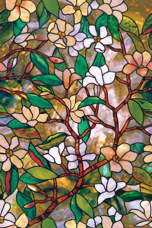 Artscape Multicolored Magnolia Indoor Window Film 24 in. W X 36 in. L
