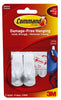 3M Command Small Plastic Hook 2-3/8 in. L 2 pk