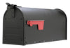 Gibraltar Mailboxes Admiral Aluminum Post Mounted Black Mailbox 9.5 in. H x 6.9 in. W x 20.8 in. L