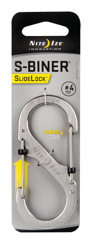 Nite Ize S-Biner SlideLock 1.8 in. D Stainless Steel Silver Carabiner Key Holder
