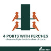 Perky-Pet Finch Plastic 2 in 1 Tube Bird Feeder 4 ports