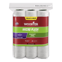 Wooster Micro Plush Microfiber 9 in. W X 5/16 in. Paint Roller Cover 3 pk - Deal of The Week